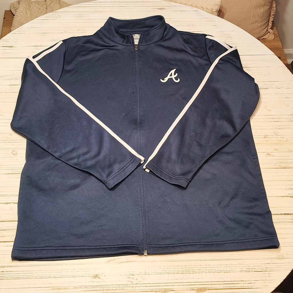 Atlanta Braves "Genuine Merchandise" Navy Blue Jacket. Size XL